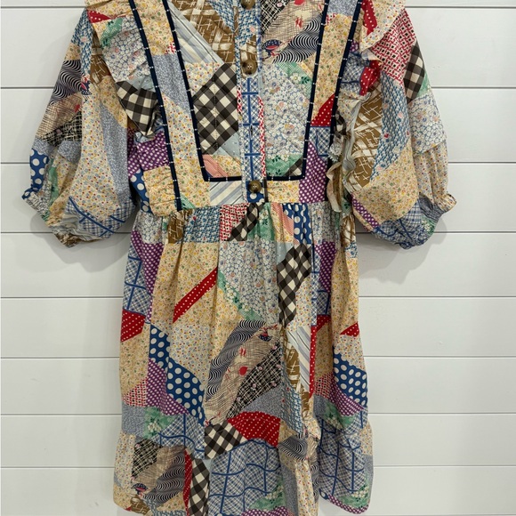Hunter Bell Britton Dress, Patchwork Size Small - Picture 4 of 7